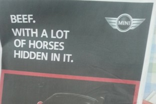 Mini Launches Cheeky Horsemeat Themed Ad.